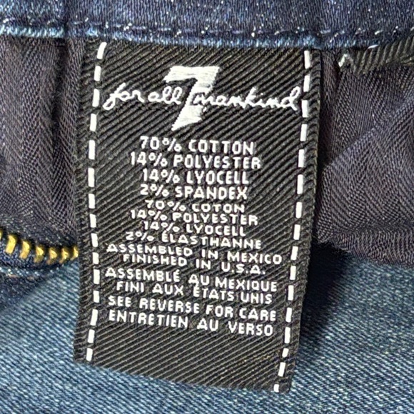 💙7 For All Mankind Blair The Ankle Jeans Women's 28 NWT Dark Wash Distressed💙 - Picture 16 of 16